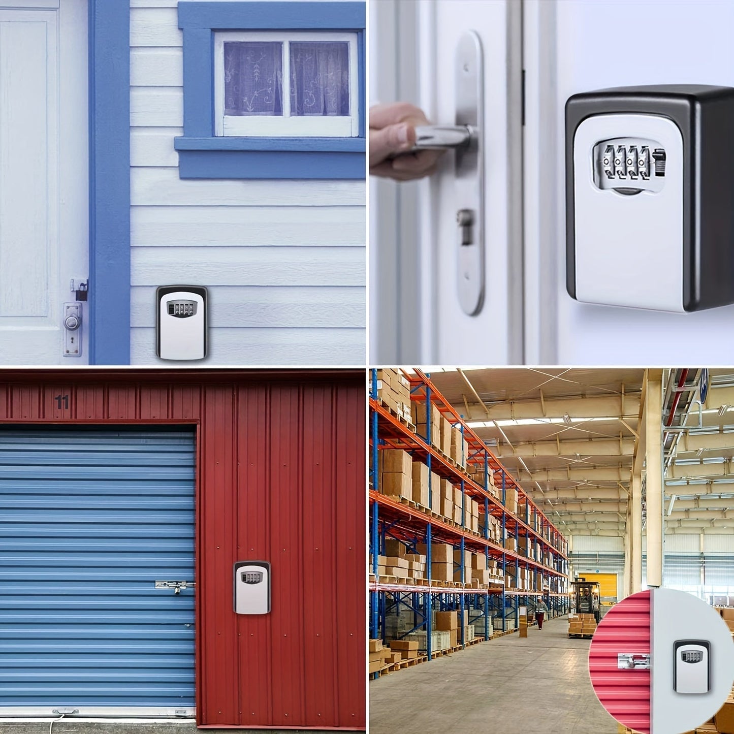 Outdoor key safe with combination code & cover | Brehn