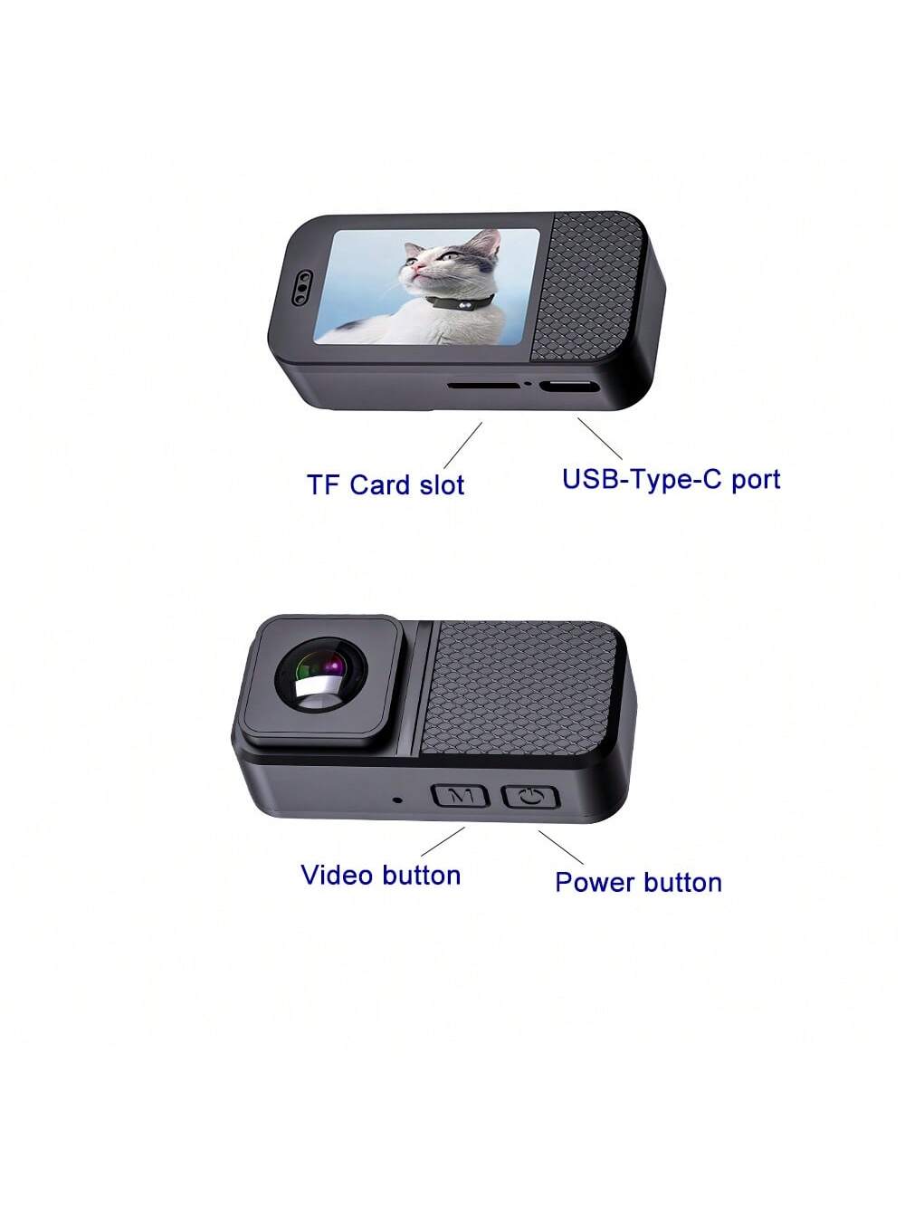 Skanto | Portable 160° Pet Camera for Cats & Dogs with 1080P HD Video – 32GB