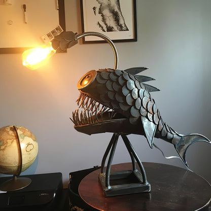 Skanto | Steampunk Angler Fish Lamp