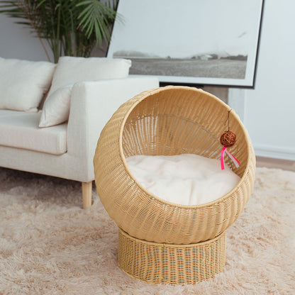 Modern Whimsical Woven Pet Bed Acalora
