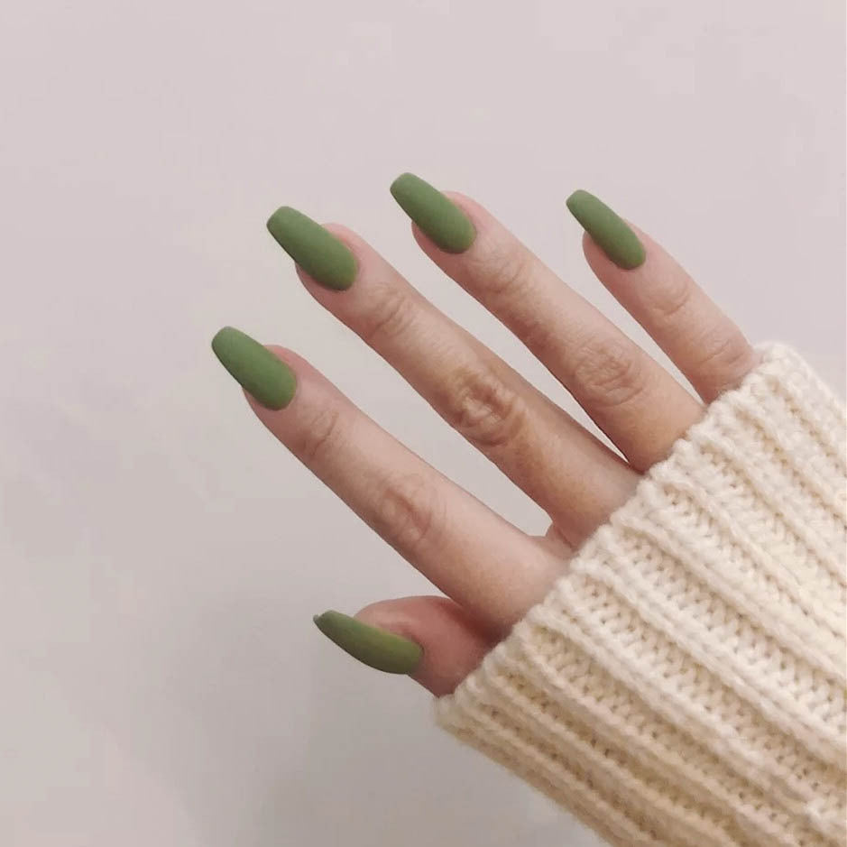 Matte Finish Press-On Nail Tips Acalora 178815*10mm0277