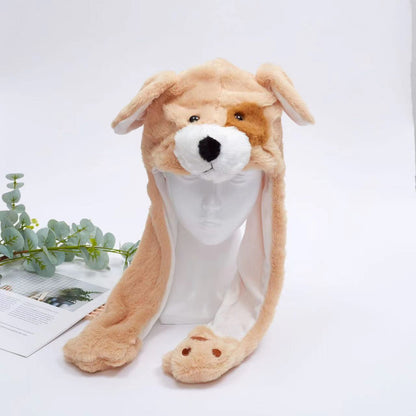 BowLift 丨 Women's Cute Fluffy Plush Hat Movable Ears