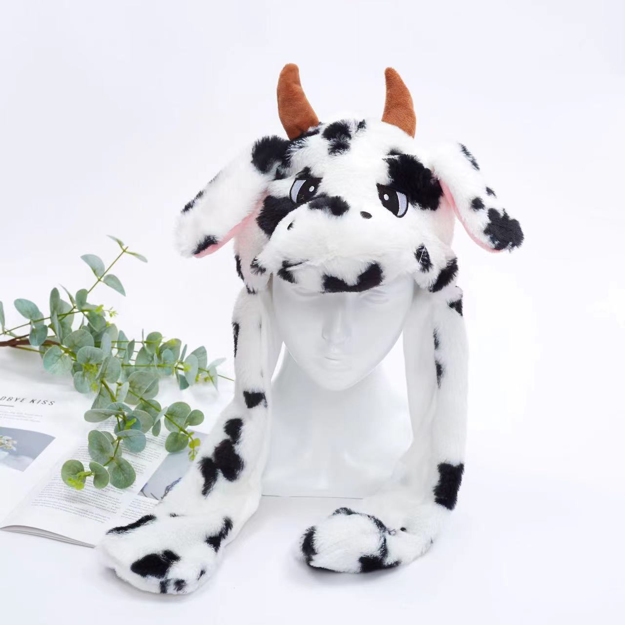 BowLift 丨 Women's Cute Fluffy Plush Hat Movable Ears