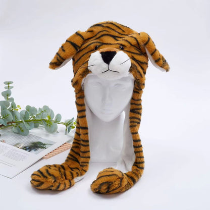 Brehn | Women's Cute Fluffy Plush Hat With Moving Ears