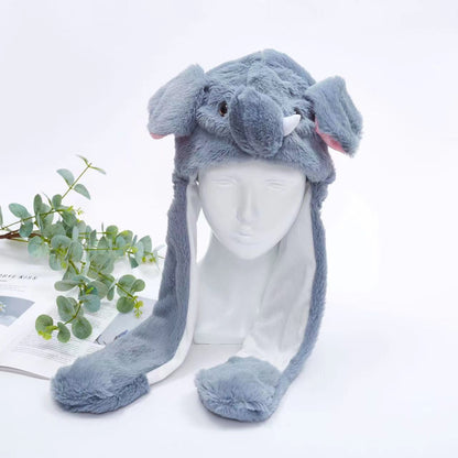 Brehn | Women's Cute Fluffy Plush Hat With Moving Ears