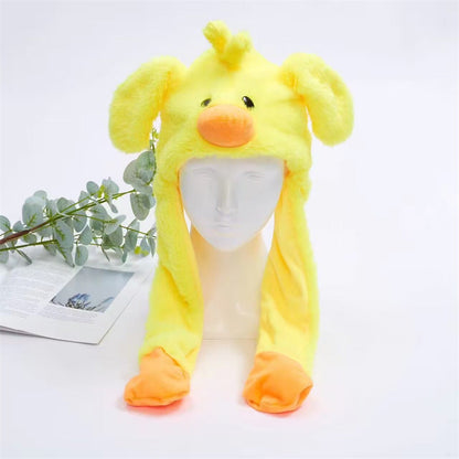 Brehn | Women's Cute Fluffy Plush Hat With Moving Ears