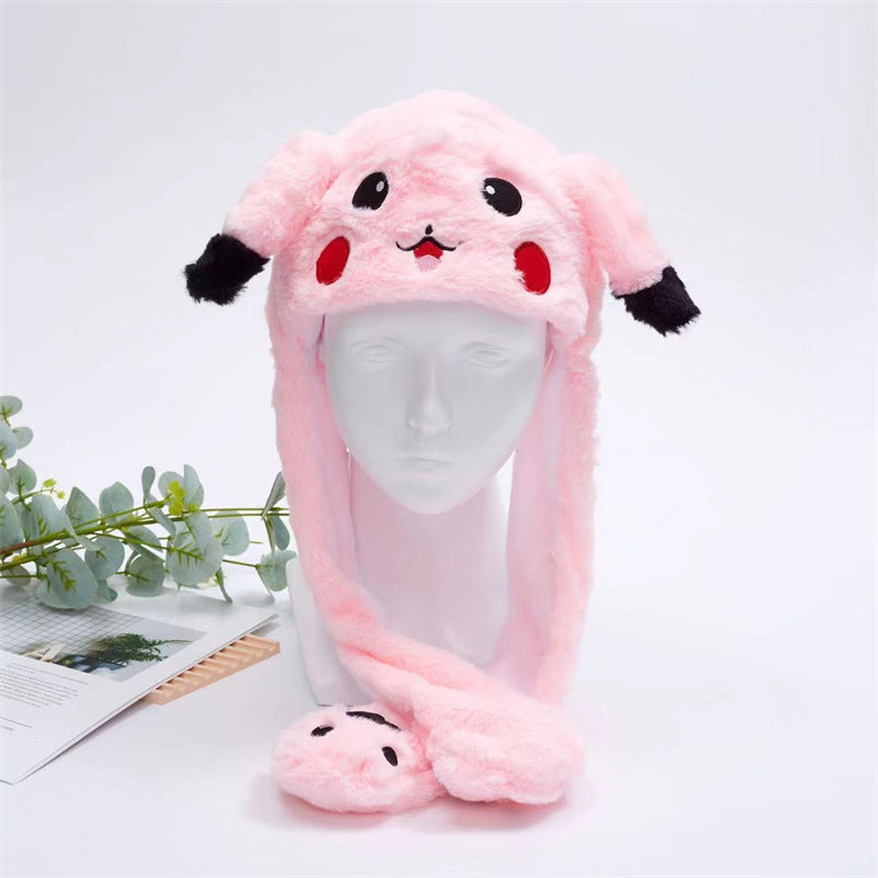 BowLift 丨 Women's Cute Fluffy Plush Hat Movable Ears
