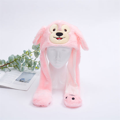 Brehn | Women's Cute Fluffy Plush Hat With Moving Ears