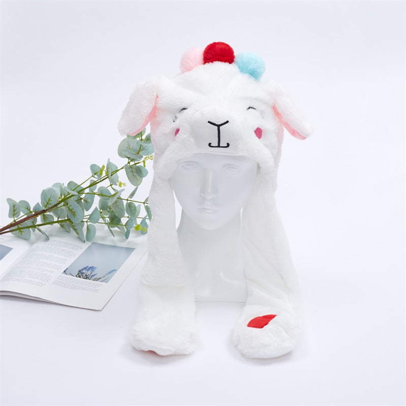 Brehn | Women's Cute Fluffy Plush Hat With Moving Ears
