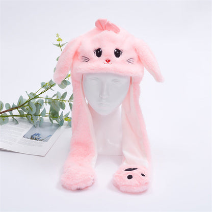 Brehn | Women's Cute Fluffy Plush Hat With Moving Ears
