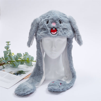 Brehn | Women's Cute Fluffy Plush Hat With Moving Ears