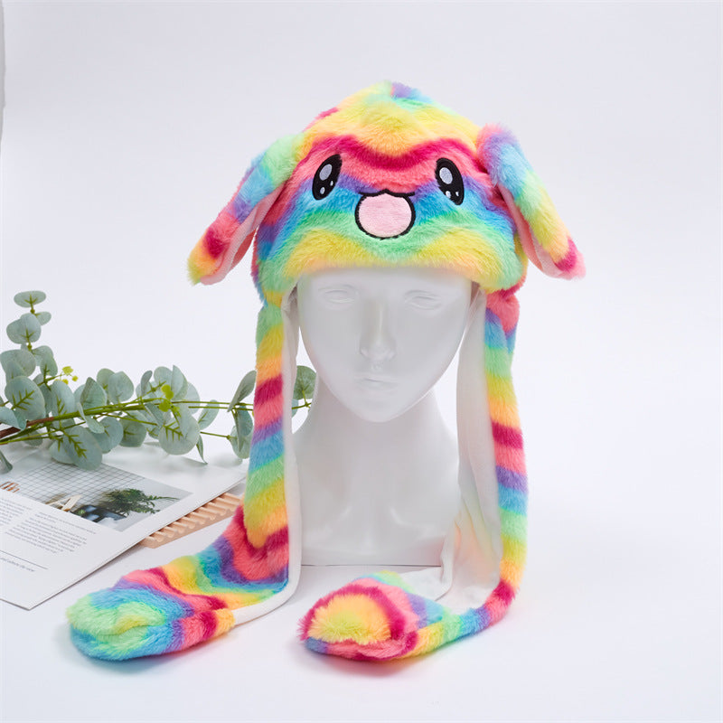 Brehn | Women's Cute Fluffy Plush Hat With Moving Ears