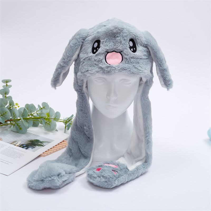 Brehn | Women's Cute Fluffy Plush Hat With Moving Ears
