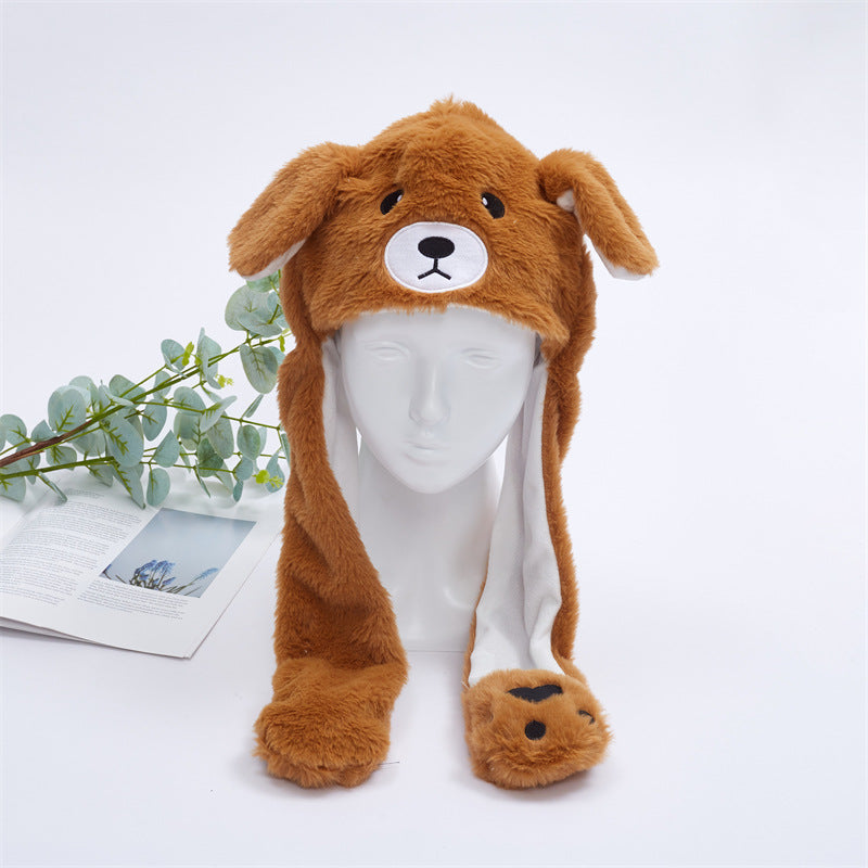 BowLift 丨 Women's Cute Fluffy Plush Hat Movable Ears