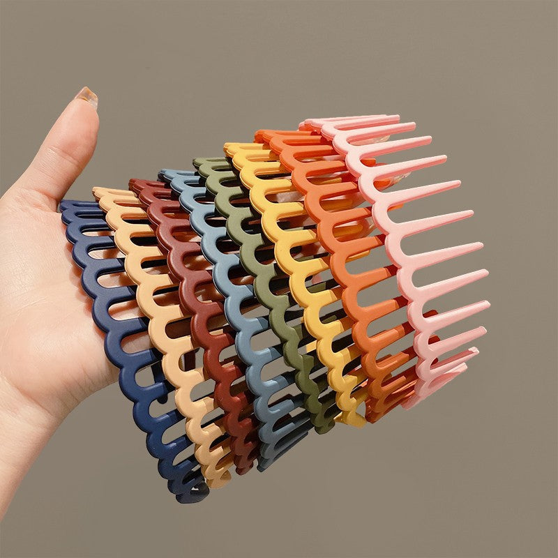 BowLift | Stylish Matte Face Wash Headband with Teeth for Anti-Slip