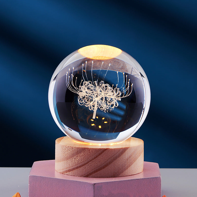 3D Crystal Ball Night Lamp