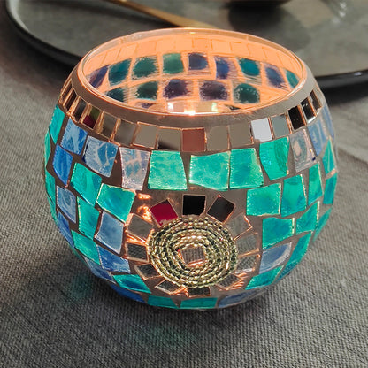 Kalsten | European Retro Glass Mosaic Tealight Holder
