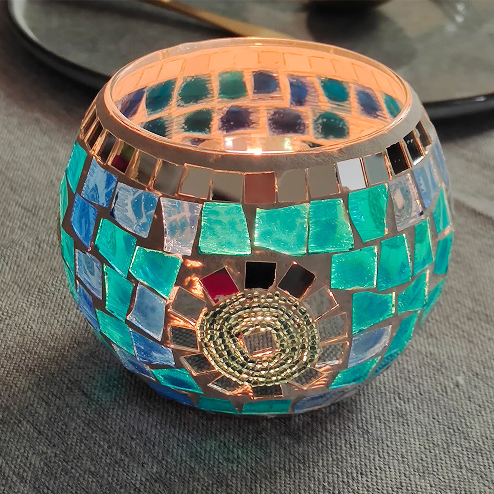 Brehn | European Retro Glass Mosaic Tealight Holder