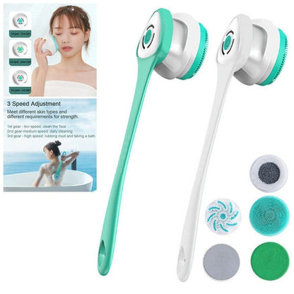 BowLift | Electric Shower Brush | Rotating Exfoliating Body Scrubber | Long Handle | Deep Cleaning & Massage