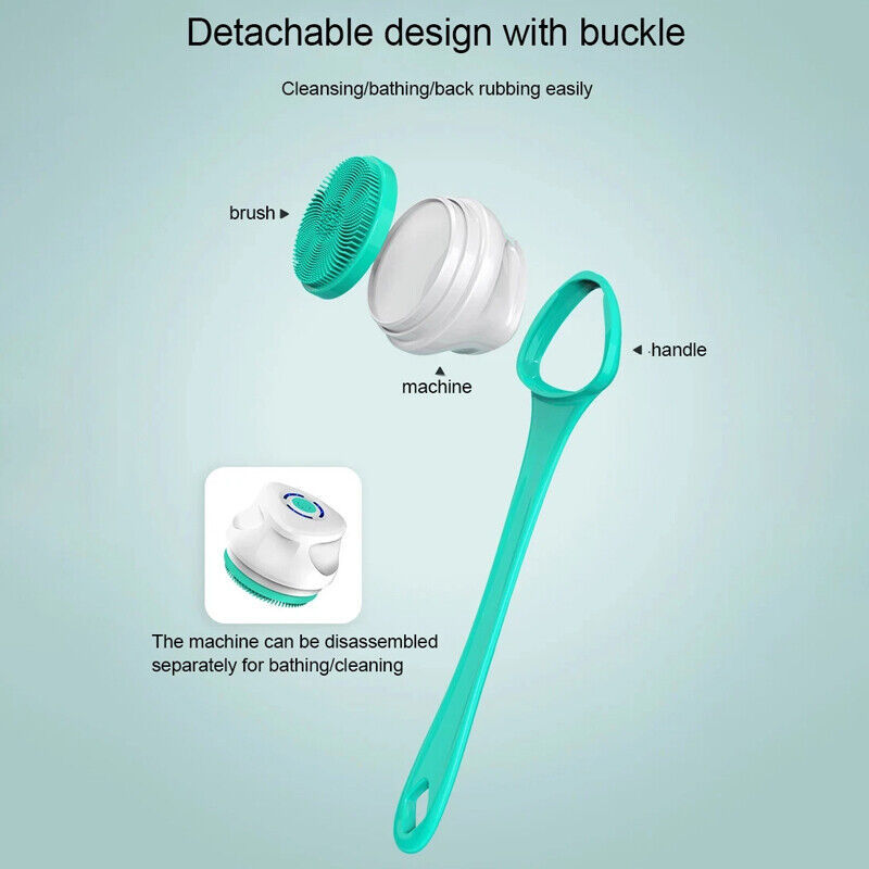 BowLift | Electric Shower Brush | Rotating Exfoliating Body Scrubber | Long Handle | Deep Cleaning & Massage