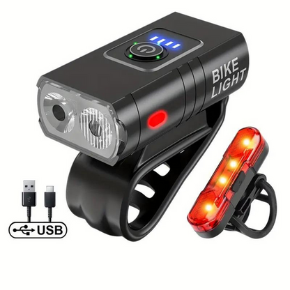 BowLift | USB Rechargeable LED Bike Lights – 1000 Lumen Front & 500 Lumen Rear, Waterproof