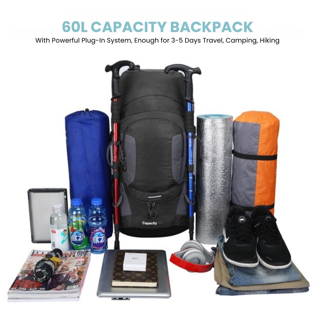Skanto | 60L Waterproof Backpack – Ultimate Outdoor Backpack for All Adventures