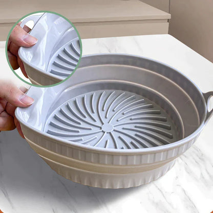 Air Fryer Silicone Grill Pan Reusable Baking Tray | Bowlift
