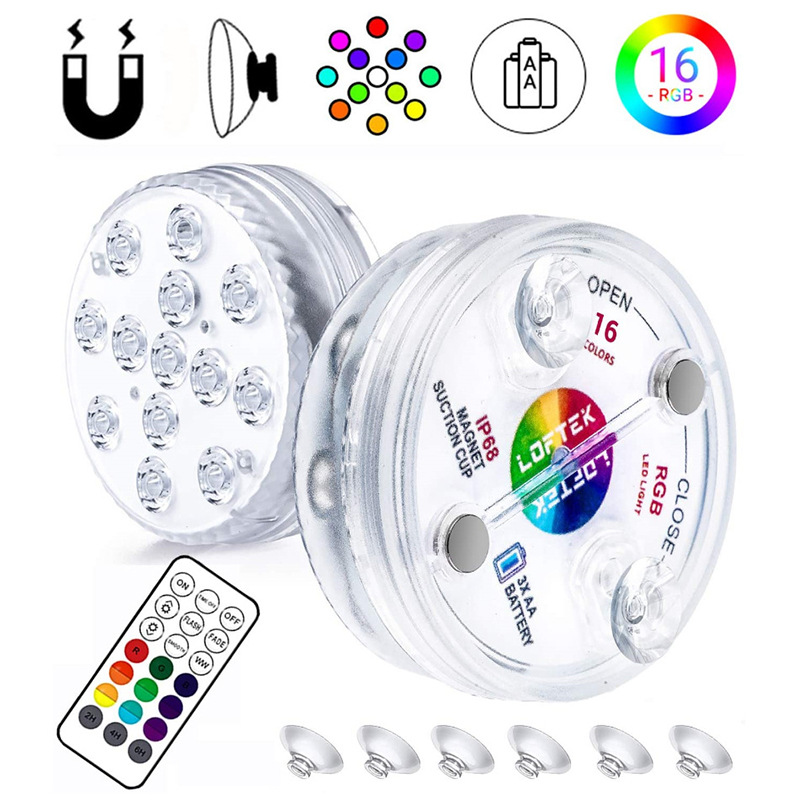 Skanto | Underwater LED Light with Remote Control – RGB Multicolor Pool Lighting for Baths and Ponds