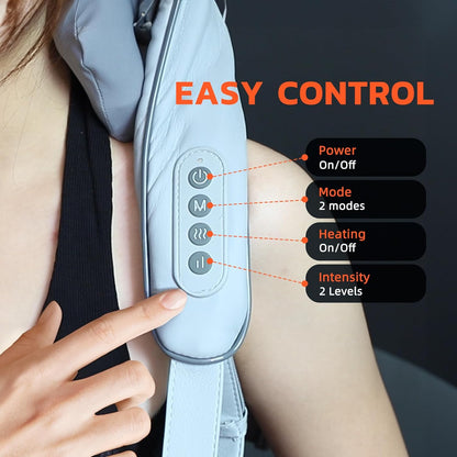 Skanto | Heated Massage Chair with Back and Neck Pillow – Shiatsu Massage for Total Comfort