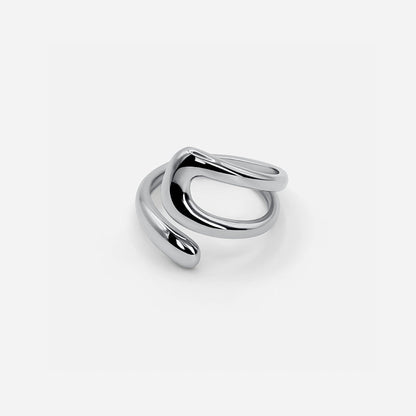 BowLift | Sculptural Silver Ring – Modern Design for Timeless Elegance