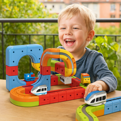 Skanto | Magnetic Cube Track Railway Children's Toy