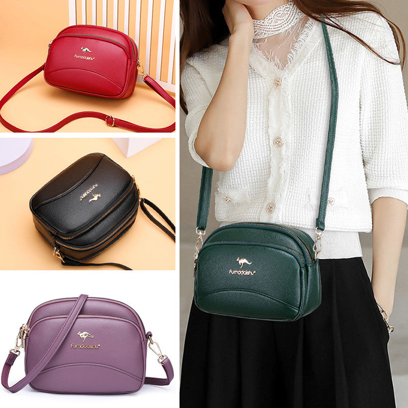 BowLift | Soft Leather Multi-Pocket Shoulder Bag