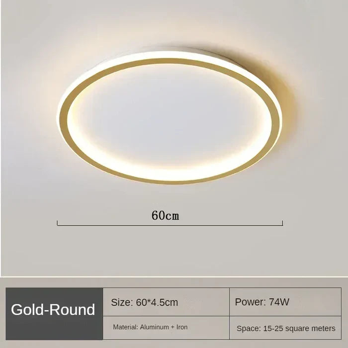 Scandinavian Round Ceiling Lamp - AuroraSphere | Karnz