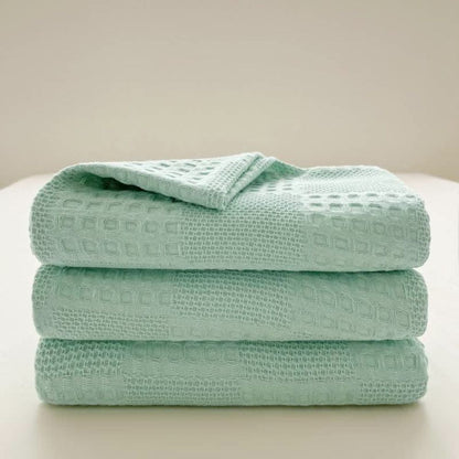 BowLift | Cotura Waffle Blanket | 100% Organic Cotton | Breathable & Elegant | Waffle Structure