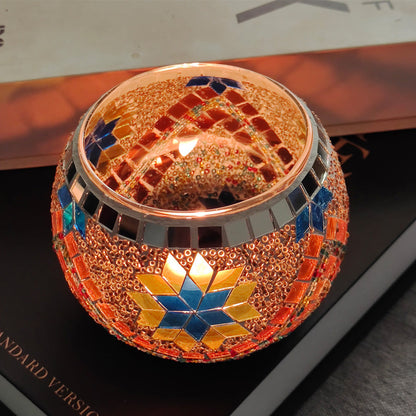 Brehn | European Retro Glass Mosaic Tealight Holder
