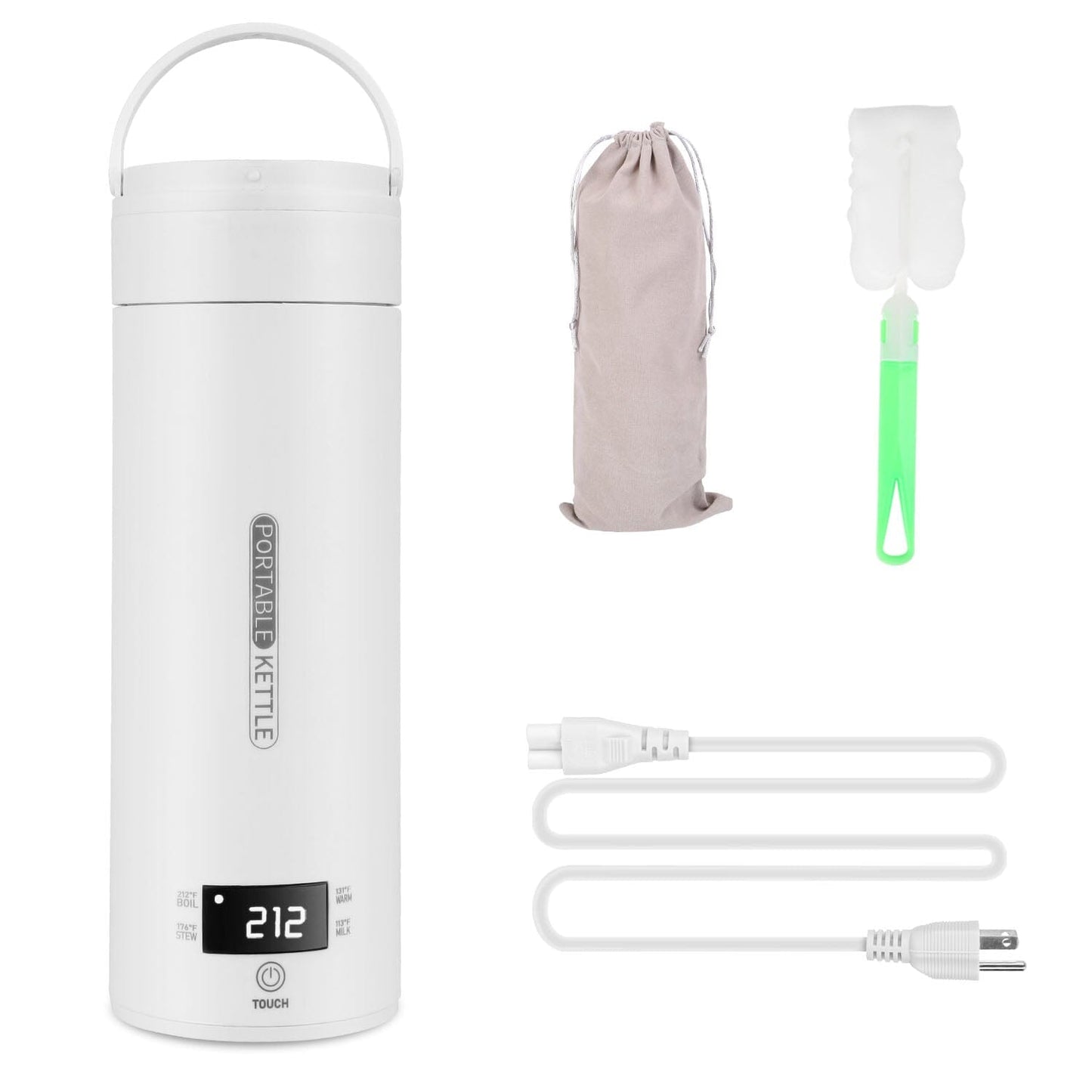 Skanto | 17Oz Stainless Steel Travel Electric Kettle with 4 Temperature Settings