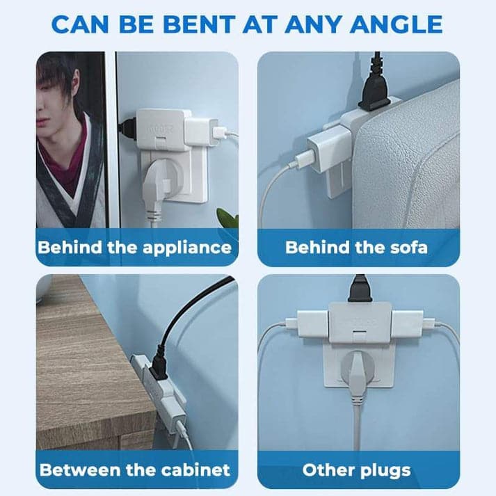Skanto | 180° Swivel 3-Way Outlet (EU Plug)
