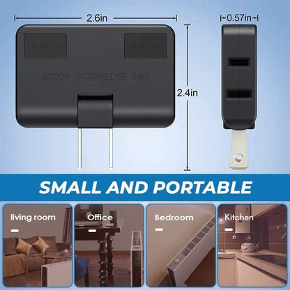Skanto | 180° Swivel 3-Way Outlet (EU Plug)