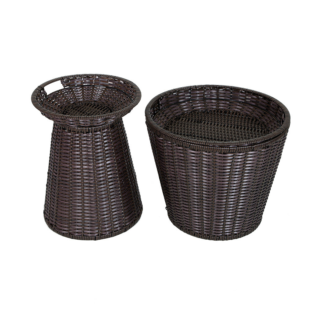 Geometric Woven Storage Bin Acalora