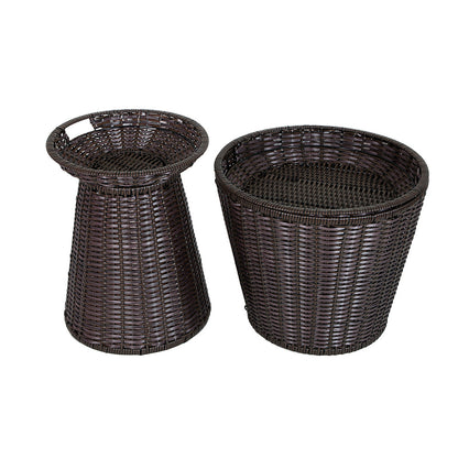 Geometric Woven Storage Bin Acalora