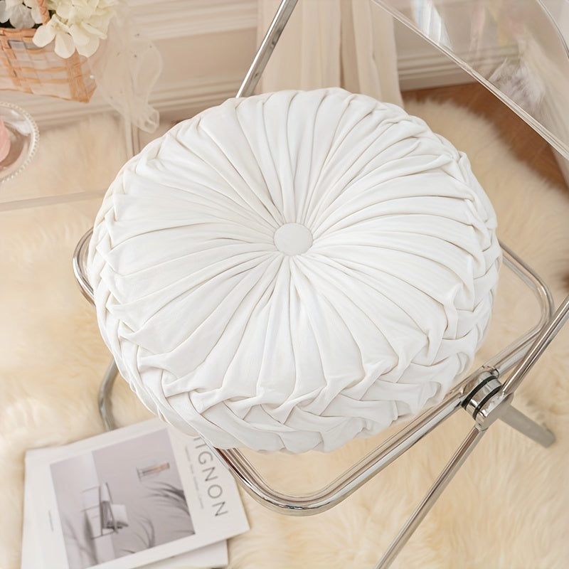 Round Velvet Cushion – Soft Decorative Cushion for Living Room, Bedroom and Office, Perfect as a Floor Cushion or Sofa Decoration | Brehn