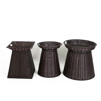 Geometric Woven Storage Bin Acalora