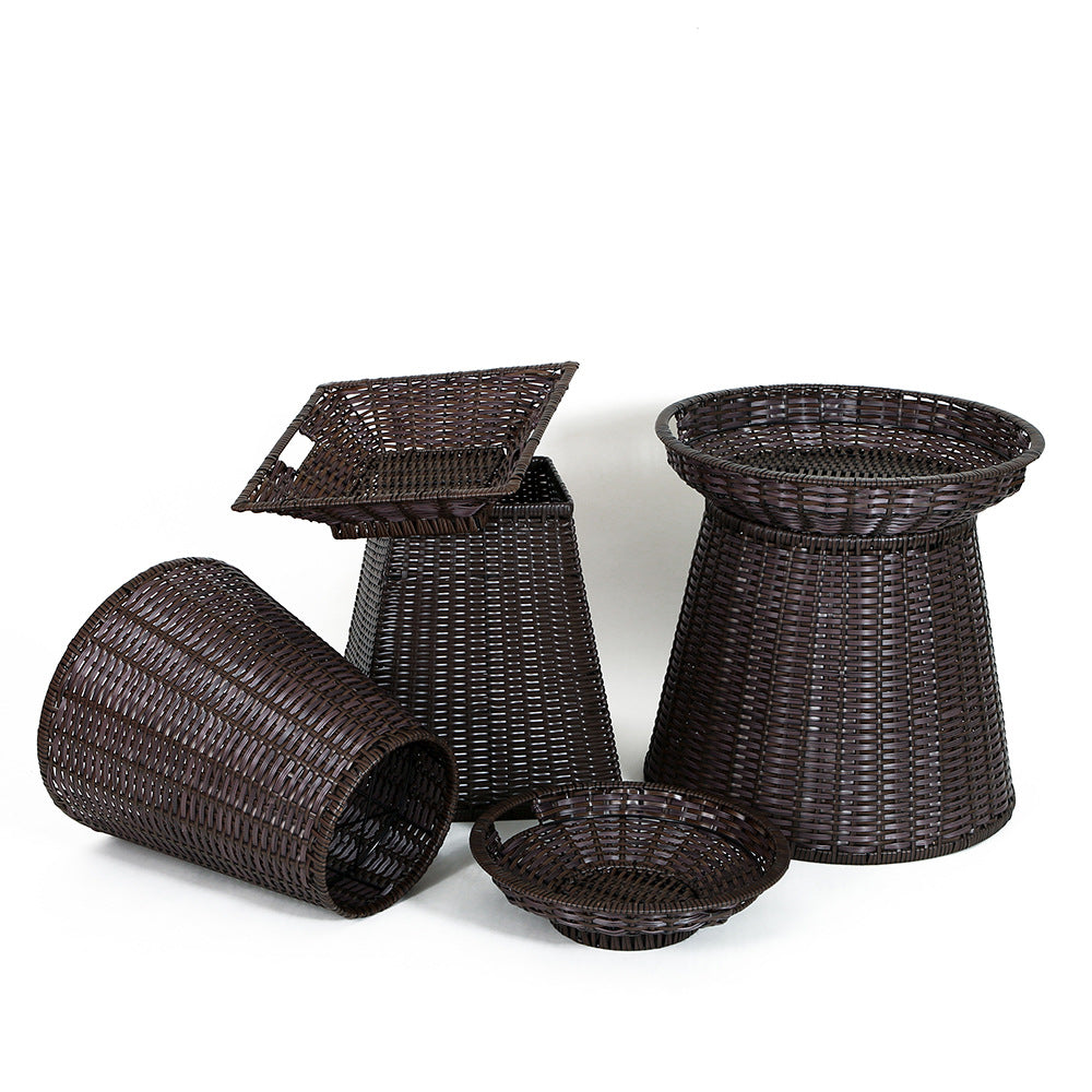Geometric Woven Storage Bin Acalora