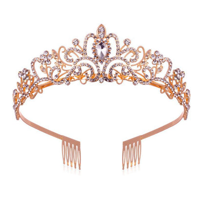 Ladies' Sparkling Crystal Tiara with filigree design wreath