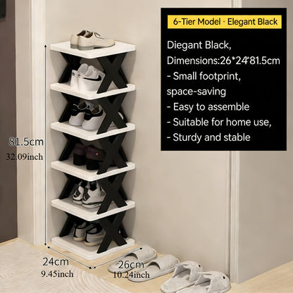 Narrow Shoe Rack Tower | Bowlift