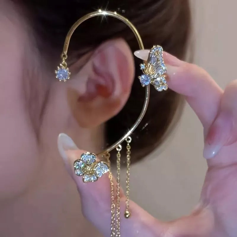 Skanto | Butterfly Flower Rem Style Zircon Earrings