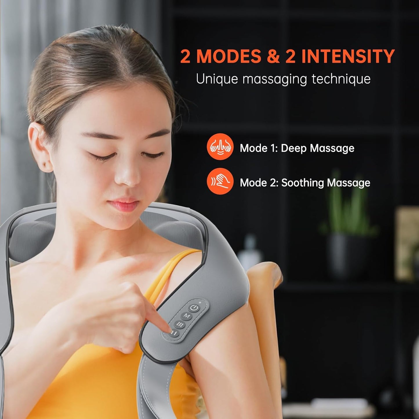 Skanto | Heated Massage Chair with Back and Neck Pillow – Shiatsu Massage for Total Comfort