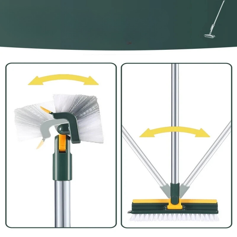 BowLift | Glazora DuoBrush Cleaning Brush | 2-in-1 for Floors & Windows | With Swivel Head & Telescopic Handle | Effortless Cleanliness