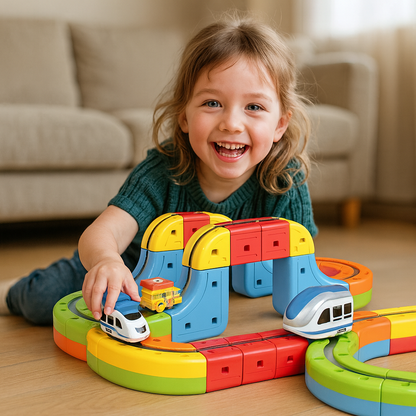 Skanto | Magnetic Cube Track Railway Children's Toy