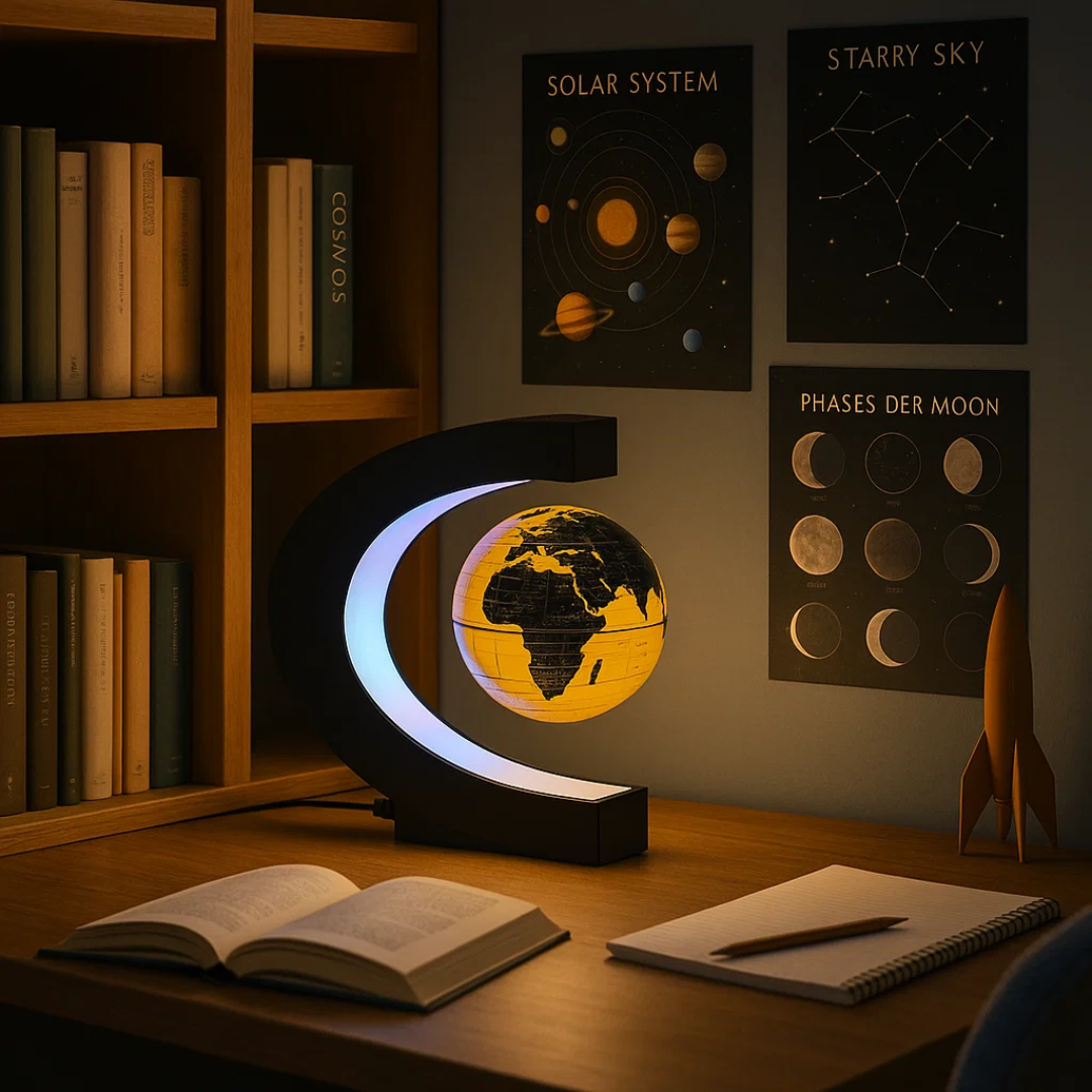 AstroGlobe LED World Globe – Levitating Globe Lamp with Magnetic Suspension